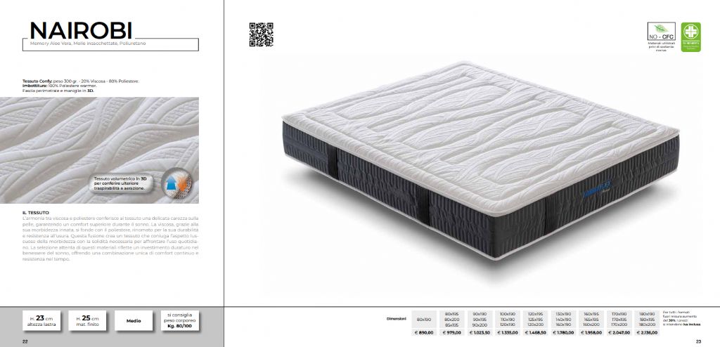 MATERASSO NAIROBI 160X190